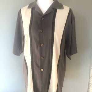 Gray and Cream Men's Shirt